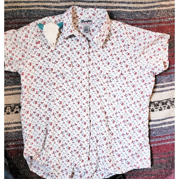 Wrangler Tops - "WRANGLER" FLORAL PEARL SNAP - MULTI